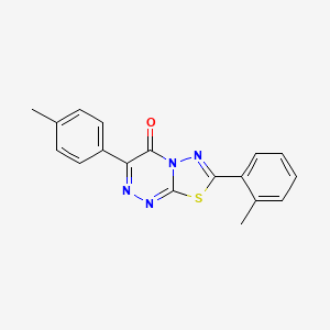 molecular formula C18H14N4OS B5153950 7-(2-methylphenyl)-3-(4-methylphenyl)-4H-[1,3,4]thiadiazolo[2,3-c][1,2,4]triazin-4-one 