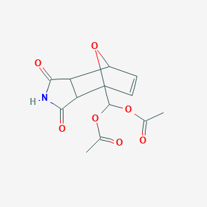 molecular formula C13H13NO7 B5153980 (3,5-dioxo-10-oxa-4-azatricyclo[5.2.1.0~2,6~]dec-8-en-1-yl)methylene diacetate 