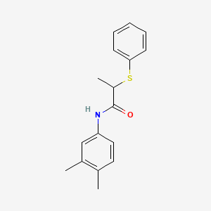 molecular formula C17H19NOS B5154012 N-(3,4-dimethylphenyl)-2-(phenylthio)propanamide 