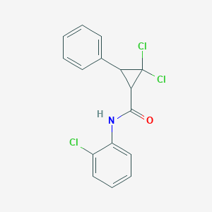 2,2-dichloro-N-(2-chlorophenyl)-3-phenylcyclopropanecarboxamide