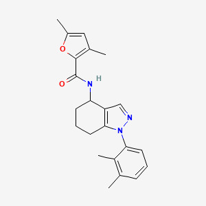 molecular formula C22H25N3O2 B5154060 N-[1-(2,3-dimethylphenyl)-4,5,6,7-tetrahydro-1H-indazol-4-yl]-3,5-dimethyl-2-furamide 