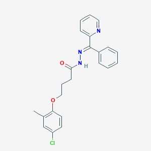 molecular formula C23H22ClN3O2 B515408 4-(4-chloro-2-methylphenoxy)-N'-[phenyl(2-pyridinyl)methylene]butanohydrazide 