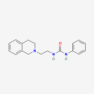 molecular formula C18H21N3O B5154107 N-[2-(3,4-dihydro-2(1H)-isoquinolinyl)ethyl]-N'-phenylurea 