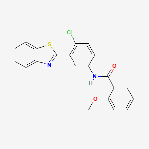 molecular formula C21H15ClN2O2S B5154135 N-[3-(1,3-benzothiazol-2-yl)-4-chlorophenyl]-2-methoxybenzamide 