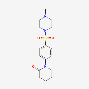 molecular formula C16H23N3O3S B5154140 1-{4-[(4-methyl-1-piperazinyl)sulfonyl]phenyl}-2-piperidinone 