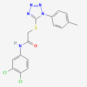 molecular formula C16H13Cl2N5OS B5154172 N-(3,4-dichlorophenyl)-2-{[1-(4-methylphenyl)-1H-tetrazol-5-yl]thio}acetamide 
