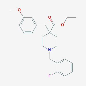 molecular formula C23H28FNO3 B5154183 ethyl 1-(2-fluorobenzyl)-4-(3-methoxybenzyl)-4-piperidinecarboxylate 