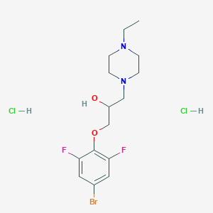 molecular formula C15H23BrCl2F2N2O2 B5154219 1-(4-bromo-2,6-difluorophenoxy)-3-(4-ethyl-1-piperazinyl)-2-propanol dihydrochloride 
