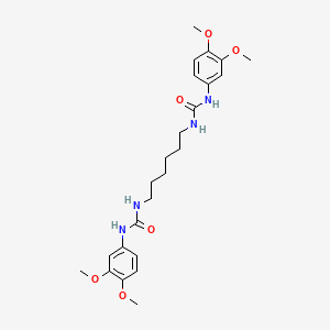 molecular formula C24H34N4O6 B5154222 N',N'''-1,6-hexanediylbis[N-(3,4-dimethoxyphenyl)urea] 