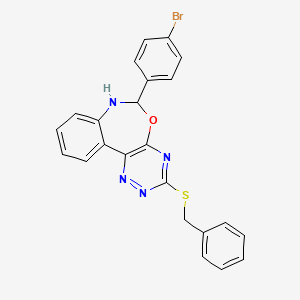 molecular formula C23H17BrN4OS B5154235 3-(benzylthio)-6-(4-bromophenyl)-6,7-dihydro[1,2,4]triazino[5,6-d][3,1]benzoxazepine 