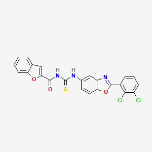 molecular formula C23H13Cl2N3O3S B5154249 N-({[2-(2,3-dichlorophenyl)-1,3-benzoxazol-5-yl]amino}carbonothioyl)-1-benzofuran-2-carboxamide 