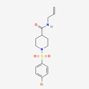 molecular formula C15H19BrN2O3S B5154279 N-allyl-1-[(4-bromophenyl)sulfonyl]-4-piperidinecarboxamide 