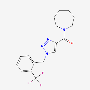 molecular formula C17H19F3N4O B5154282 1-({1-[2-(trifluoromethyl)benzyl]-1H-1,2,3-triazol-4-yl}carbonyl)azepane 