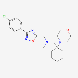 molecular formula C21H29ClN4O2 B5154301 1-[3-(4-chlorophenyl)-1,2,4-oxadiazol-5-yl]-N-methyl-N-{[1-(4-morpholinyl)cyclohexyl]methyl}methanamine 