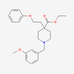 molecular formula C24H31NO4 B5154302 ethyl 1-(3-methoxybenzyl)-4-(2-phenoxyethyl)-4-piperidinecarboxylate 