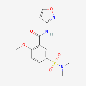 molecular formula C13H15N3O5S B5154313 5-[(dimethylamino)sulfonyl]-N-3-isoxazolyl-2-methoxybenzamide 