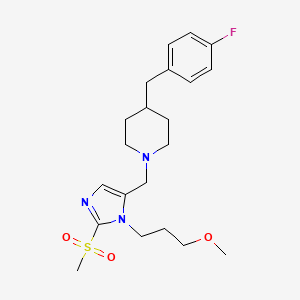 molecular formula C21H30FN3O3S B5154322 4-(4-fluorobenzyl)-1-{[1-(3-methoxypropyl)-2-(methylsulfonyl)-1H-imidazol-5-yl]methyl}piperidine 