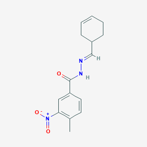 molecular formula C15H17N3O3 B515436 N'-[(E)-cyclohex-3-en-1-ylmethylidene]-4-methyl-3-nitrobenzohydrazide 