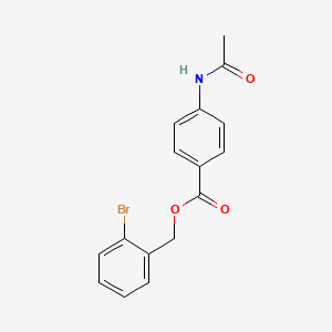 molecular formula C16H14BrNO3 B5154375 2-bromobenzyl 4-(acetylamino)benzoate 