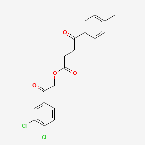 molecular formula C19H16Cl2O4 B5154391 2-(3,4-dichlorophenyl)-2-oxoethyl 4-(4-methylphenyl)-4-oxobutanoate 