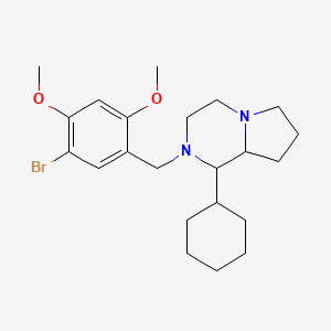 molecular formula C22H33BrN2O2 B5154427 2-(5-bromo-2,4-dimethoxybenzyl)-1-cyclohexyloctahydropyrrolo[1,2-a]pyrazine 