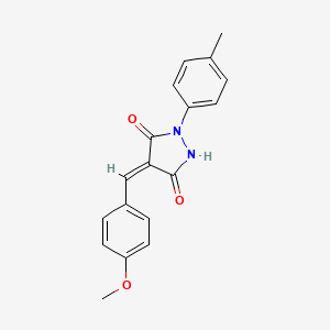 molecular formula C18H16N2O3 B5154434 4-(4-methoxybenzylidene)-1-(4-methylphenyl)-3,5-pyrazolidinedione 