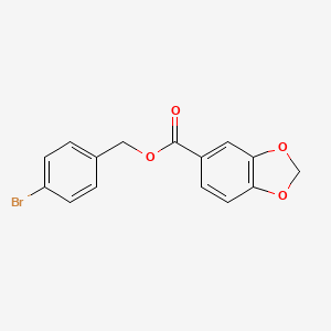 molecular formula C15H11BrO4 B5154441 4-bromobenzyl 1,3-benzodioxole-5-carboxylate 