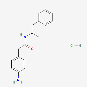 molecular formula C17H21ClN2O B5154459 2-(4-aminophenyl)-N-(1-methyl-2-phenylethyl)acetamide hydrochloride 