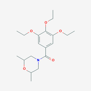 molecular formula C19H29NO5 B5154463 2,6-dimethyl-4-(3,4,5-triethoxybenzoyl)morpholine 