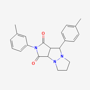 molecular formula C22H23N3O2 B5154464 2-(3-methylphenyl)-9-(4-methylphenyl)tetrahydro-5H-pyrazolo[1,2-a]pyrrolo[3,4-c]pyrazole-1,3(2H,3aH)-dione 