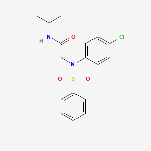 molecular formula C18H21ClN2O3S B5154481 N~2~-(4-chlorophenyl)-N~1~-isopropyl-N~2~-[(4-methylphenyl)sulfonyl]glycinamide 
