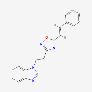 molecular formula C19H16N4O B5154487 1-{2-[5-(2-phenylvinyl)-1,2,4-oxadiazol-3-yl]ethyl}-1H-benzimidazole 