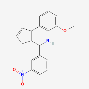 molecular formula C19H18N2O3 B5154489 6-methoxy-4-(3-nitrophenyl)-3a,4,5,9b-tetrahydro-3H-cyclopenta[c]quinoline 