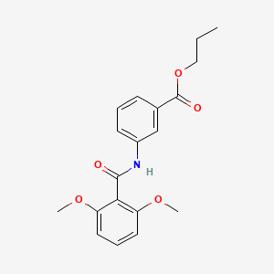 molecular formula C19H21NO5 B5154511 propyl 3-[(2,6-dimethoxybenzoyl)amino]benzoate 