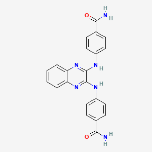 molecular formula C22H18N6O2 B5154558 4,4'-(1,4-dihydroquinoxaline-2,3-diylidenedinitrilo)dibenzamide 
