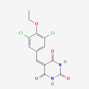 molecular formula C13H10Cl2N2O4 B5154563 5-(3,5-dichloro-4-ethoxybenzylidene)-2,4,6(1H,3H,5H)-pyrimidinetrione 
