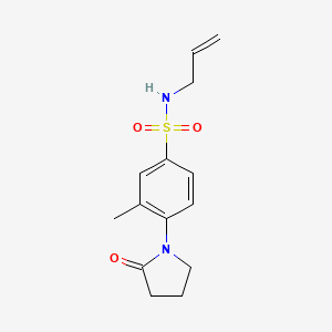 molecular formula C14H18N2O3S B5154573 N-allyl-3-methyl-4-(2-oxo-1-pyrrolidinyl)benzenesulfonamide 
