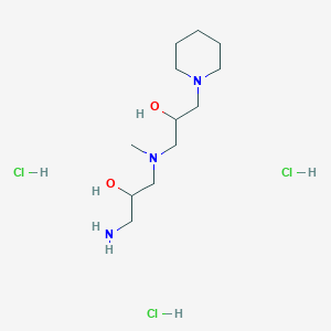 molecular formula C12H30Cl3N3O2 B5154585 1-amino-3-[[2-hydroxy-3-(1-piperidinyl)propyl](methyl)amino]-2-propanol trihydrochloride 