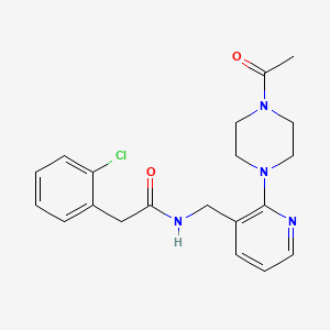 molecular formula C20H23ClN4O2 B5154591 N-{[2-(4-acetyl-1-piperazinyl)-3-pyridinyl]methyl}-2-(2-chlorophenyl)acetamide 