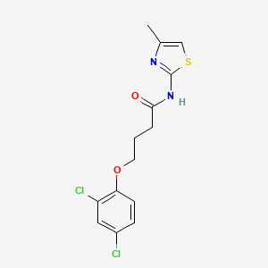 molecular formula C14H14Cl2N2O2S B5154594 4-(2,4-dichlorophenoxy)-N-(4-methyl-1,3-thiazol-2-yl)butanamide 