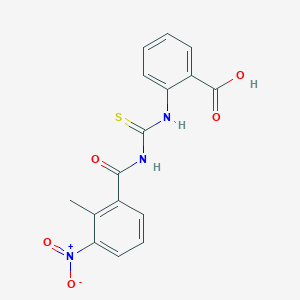 molecular formula C16H13N3O5S B5154602 2-({[(2-methyl-3-nitrobenzoyl)amino]carbonothioyl}amino)benzoic acid 