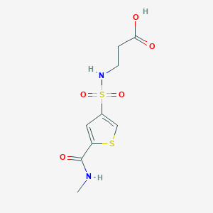 molecular formula C9H12N2O5S2 B5154603 N-({5-[(methylamino)carbonyl]-3-thienyl}sulfonyl)-beta-alanine 