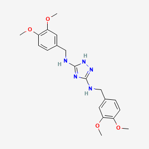 molecular formula C20H25N5O4 B5154609 N,N'-bis(3,4-dimethoxybenzyl)-1H-1,2,4-triazole-3,5-diamine 