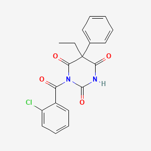 molecular formula C19H15ClN2O4 B5154655 1-(2-chlorobenzoyl)-5-ethyl-5-phenyl-2,4,6(1H,3H,5H)-pyrimidinetrione 