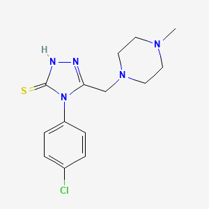 molecular formula C14H18ClN5S B5154720 4-(4-chlorophenyl)-5-[(4-methyl-1-piperazinyl)methyl]-2,4-dihydro-3H-1,2,4-triazole-3-thione 