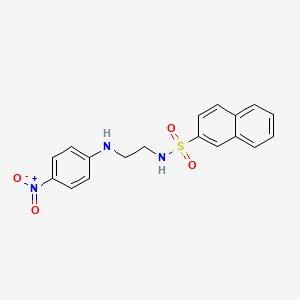 molecular formula C18H17N3O4S B5154731 N-{2-[(4-nitrophenyl)amino]ethyl}-2-naphthalenesulfonamide 
