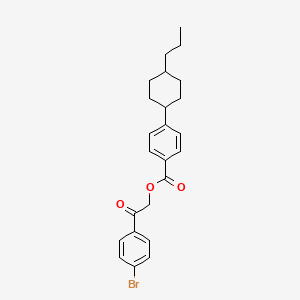 molecular formula C24H27BrO3 B5154750 2-(4-bromophenyl)-2-oxoethyl 4-(4-propylcyclohexyl)benzoate 