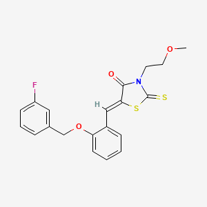 molecular formula C20H18FNO3S2 B5154768 5-{2-[(3-fluorobenzyl)oxy]benzylidene}-3-(2-methoxyethyl)-2-thioxo-1,3-thiazolidin-4-one 