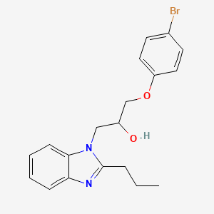 molecular formula C19H21BrN2O2 B5154806 1-(4-bromophenoxy)-3-(2-propyl-1H-benzimidazol-1-yl)-2-propanol 
