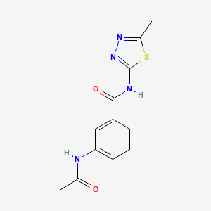molecular formula C12H12N4O2S B5154807 3-(acetylamino)-N-(5-methyl-1,3,4-thiadiazol-2-yl)benzamide 